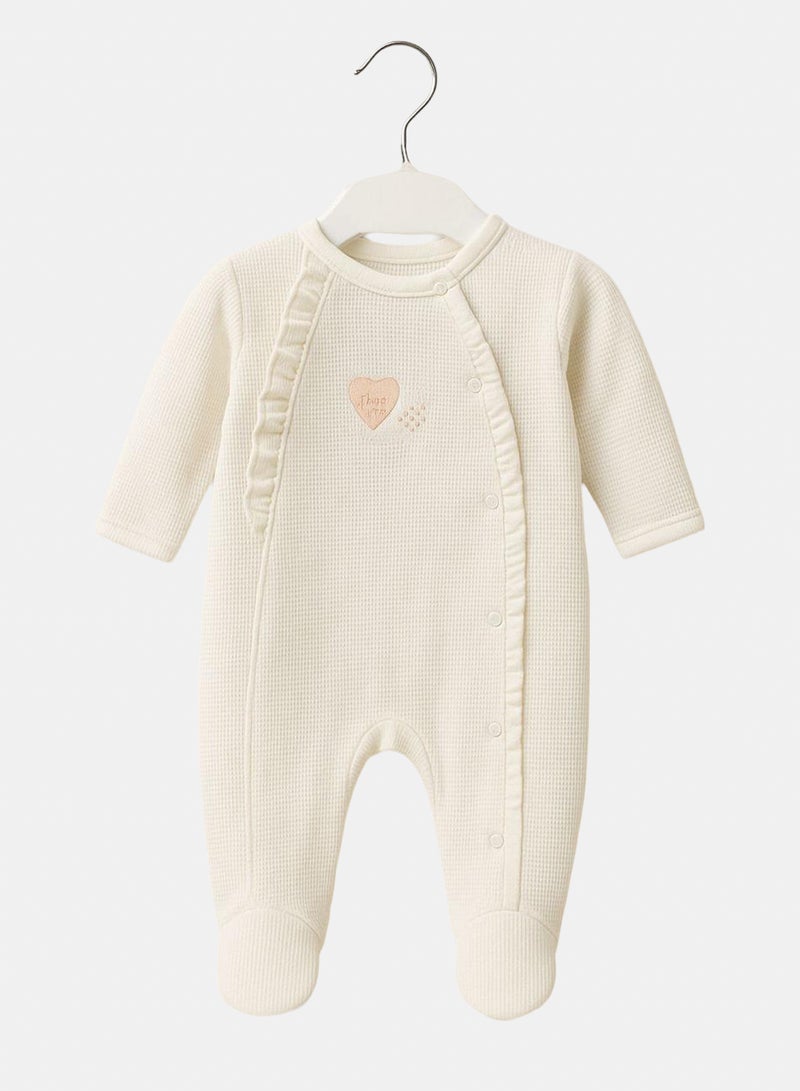 Kids Wear Soft Cotton White Baby Romper